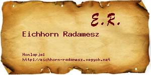 Eichhorn Radamesz névjegykártya